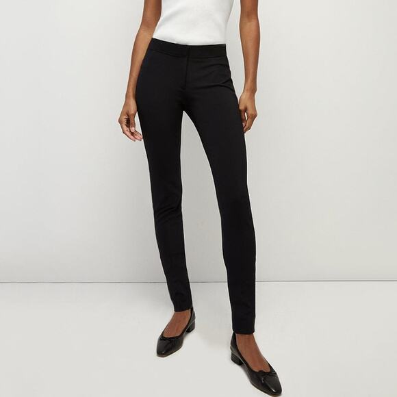 Veronica Beard Perfect Fit Scuba Leggings Elastic Waistband Black Size 6 NWT - Picture 1 of 12